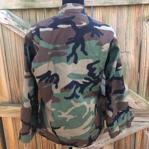 Authentic Military Hot Weather Woodland Camouflage Combat Coat Shirt Jacket - Picture 3 of 6